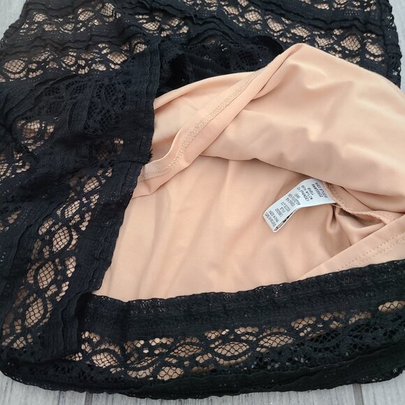 Max Studio Lace Sheath Dress Black Nude Lined Women's Size XS - Picture 14 of 15